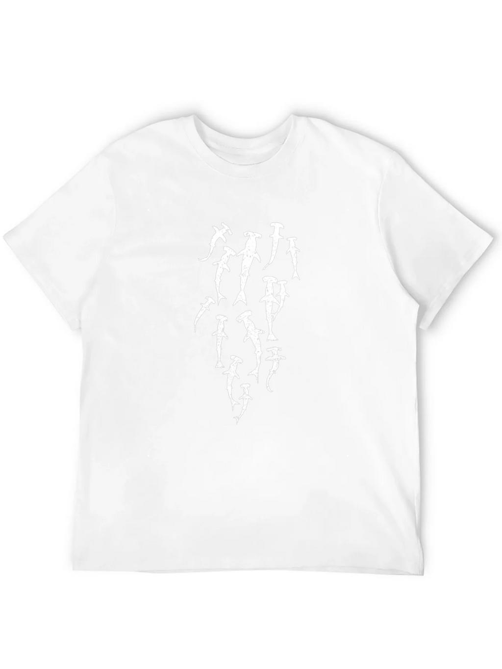 Hammerhead Shark Graphic Print Black T-Shirt product image 11