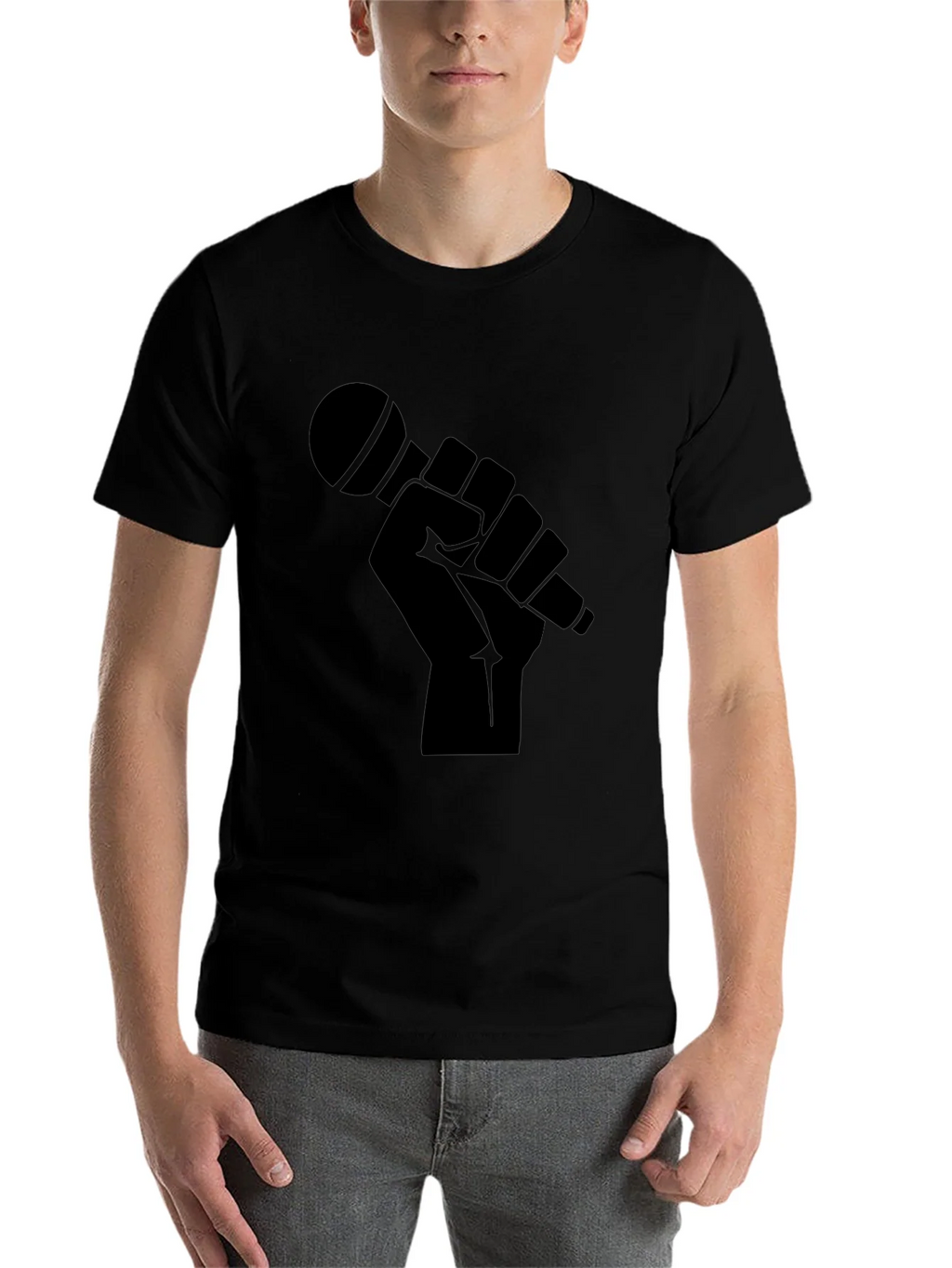 Black Microphone Graphic T-Shirt product image 4