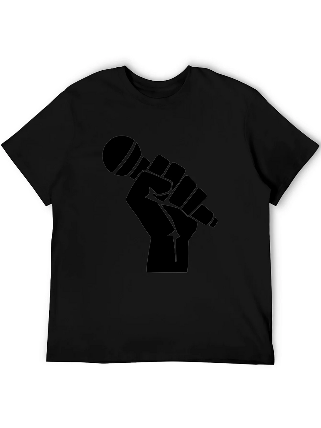 Black Microphone Graphic T-Shirt product image 5