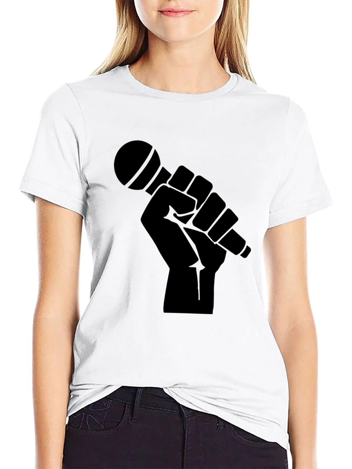 Black Microphone Graphic T-Shirt product image 8