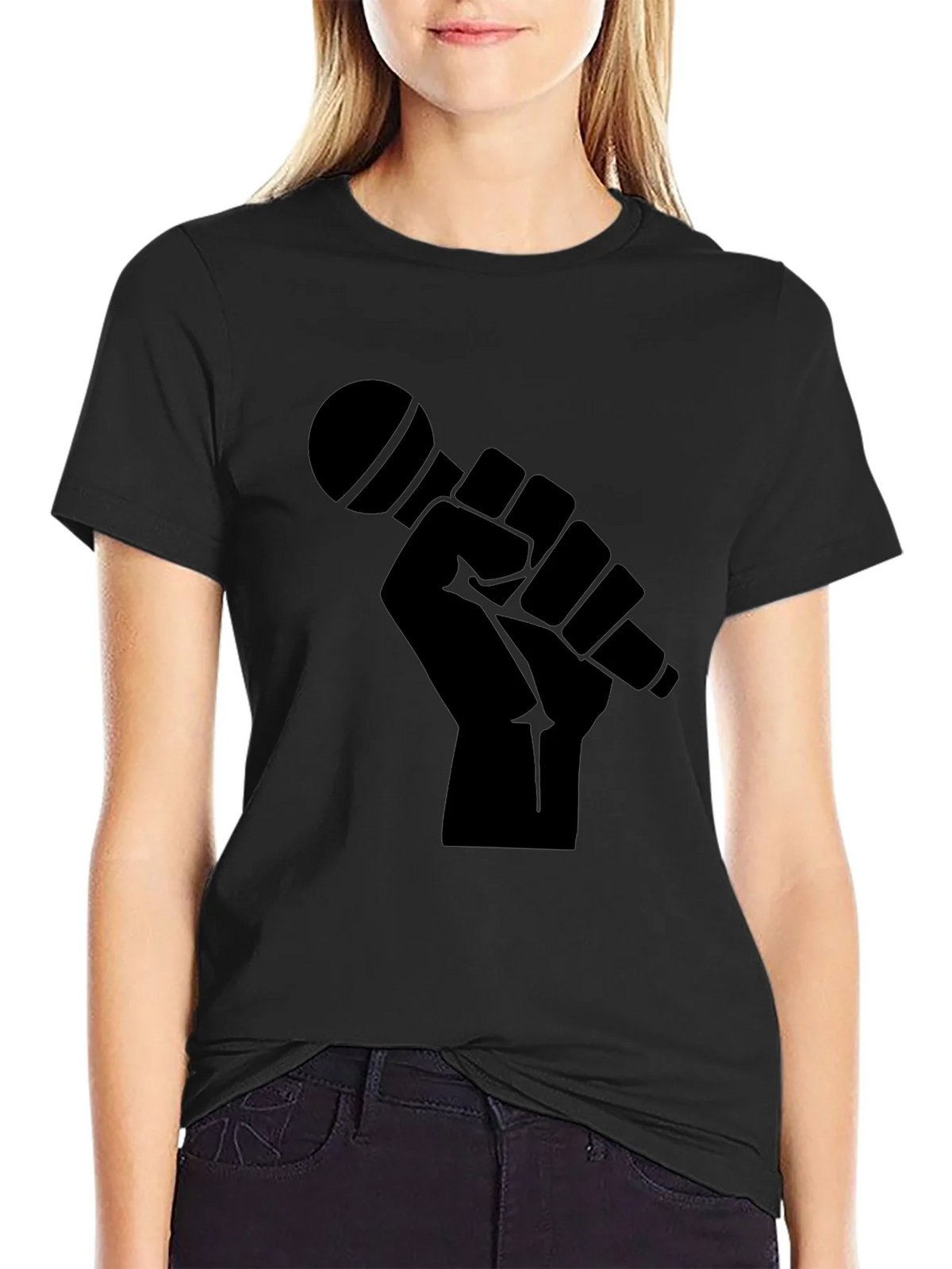 Black Microphone Graphic T-Shirt product image 2