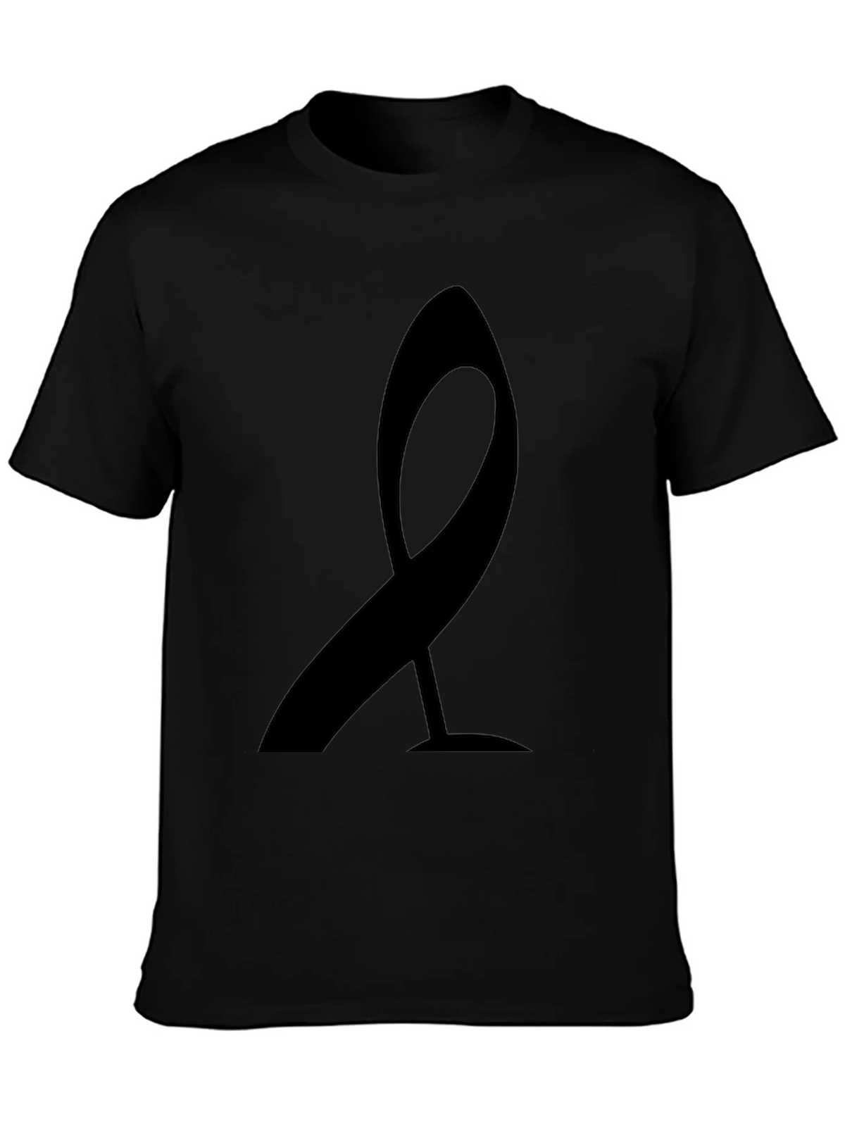 Modern Ribbon Graphic Tee - Black Casual Shirt product image 3