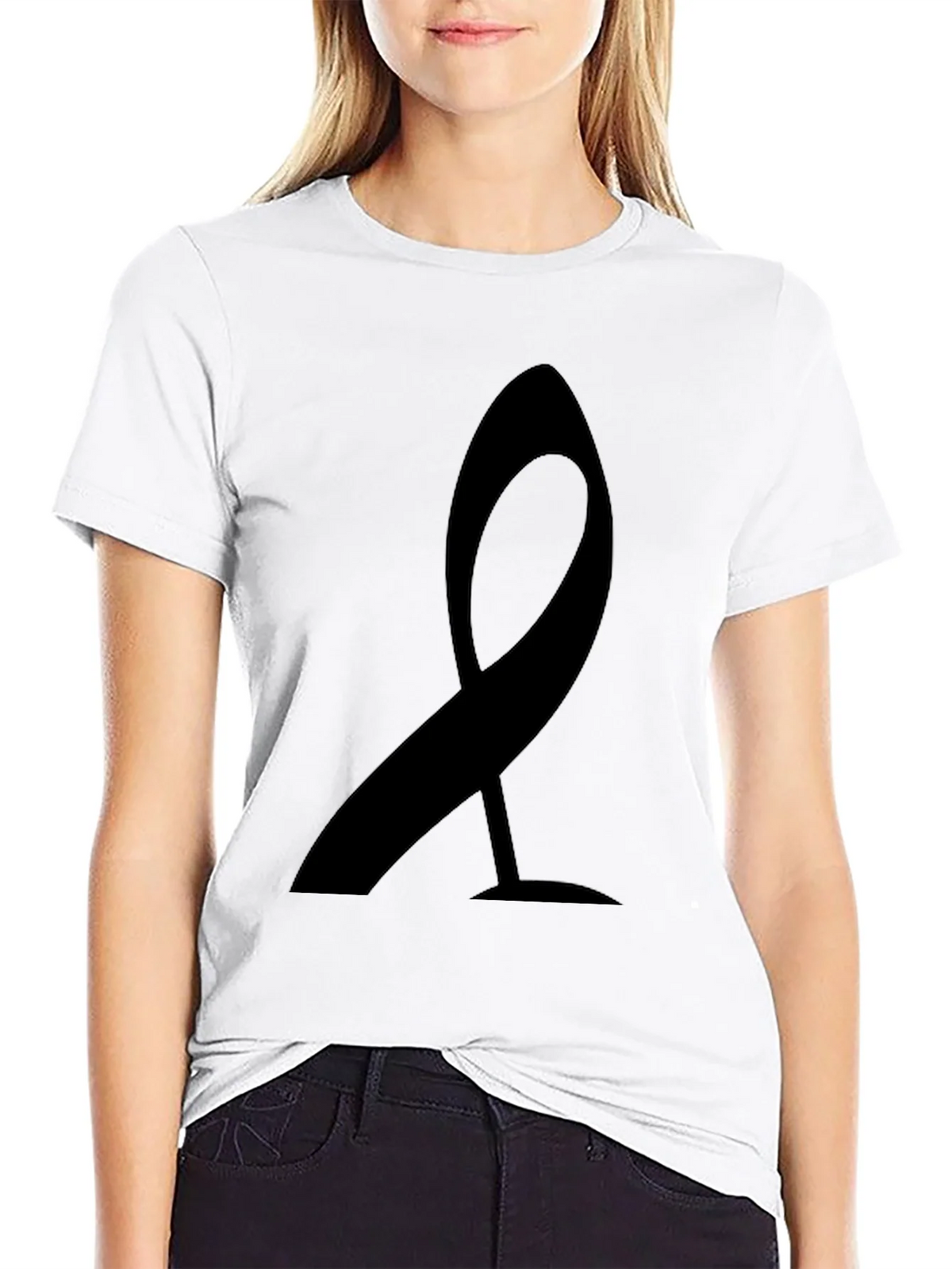 Modern Ribbon Graphic Tee - Black Casual Shirt product image 8