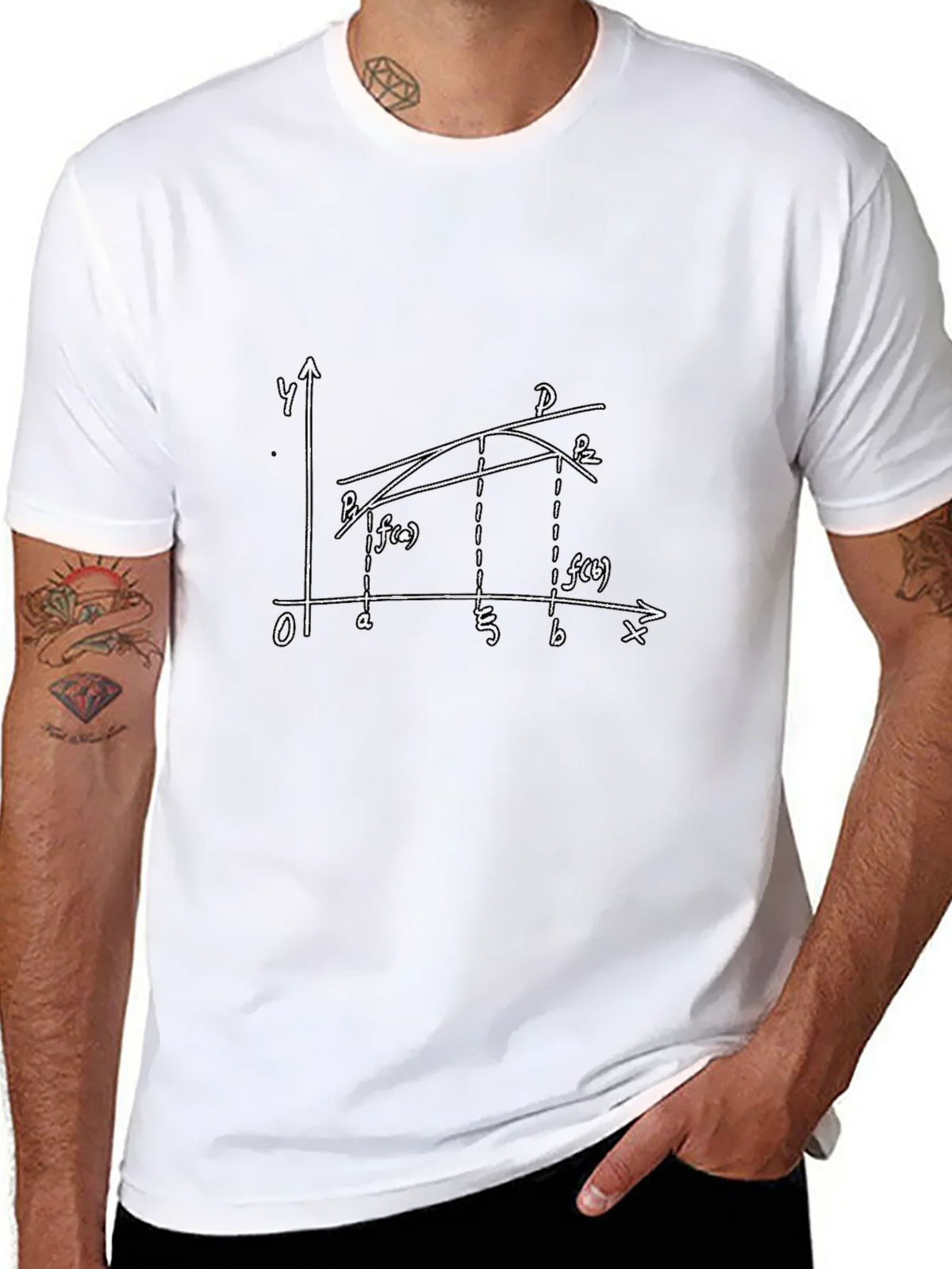 Math Graph Tee - Soft Cotton Calculus Design product image 4