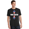 Two-Seater USA Flag Arrows Funny T-Shirt product image 1