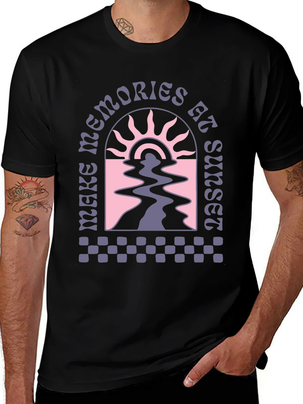 Sunset Memories Graphic Tee - Retro Style product image 1