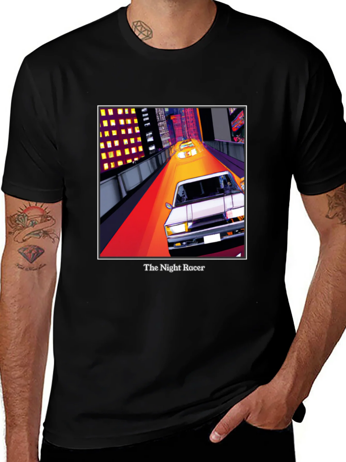 The Night Racer T-Shirt - Retro Car Graphic Tee product image 1