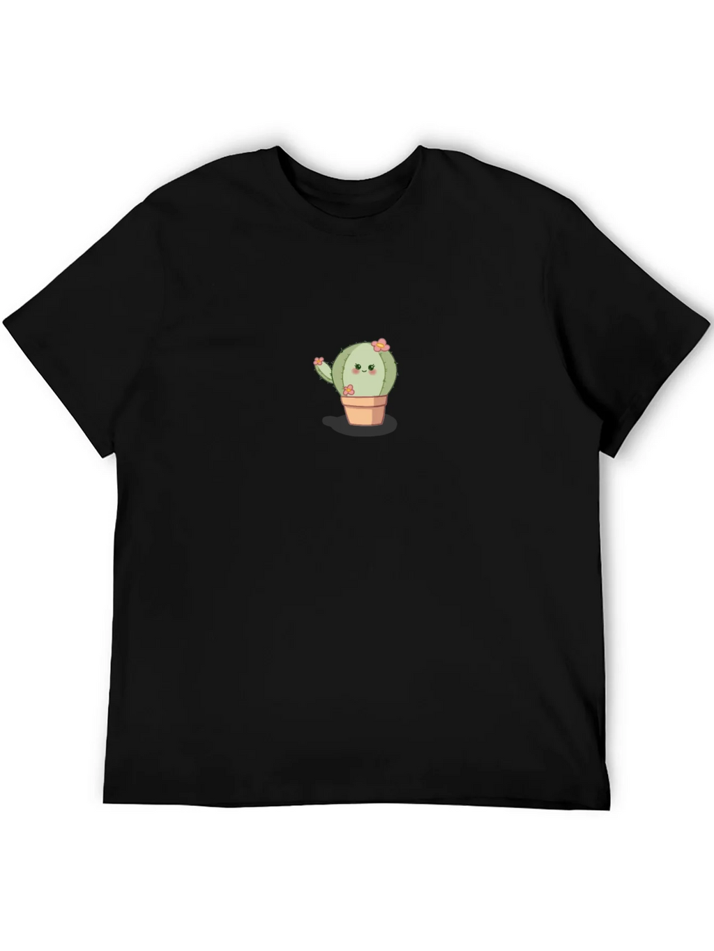 Cute Cactus Graphic Tee - Black Crew Neck T-Shirt product image 5
