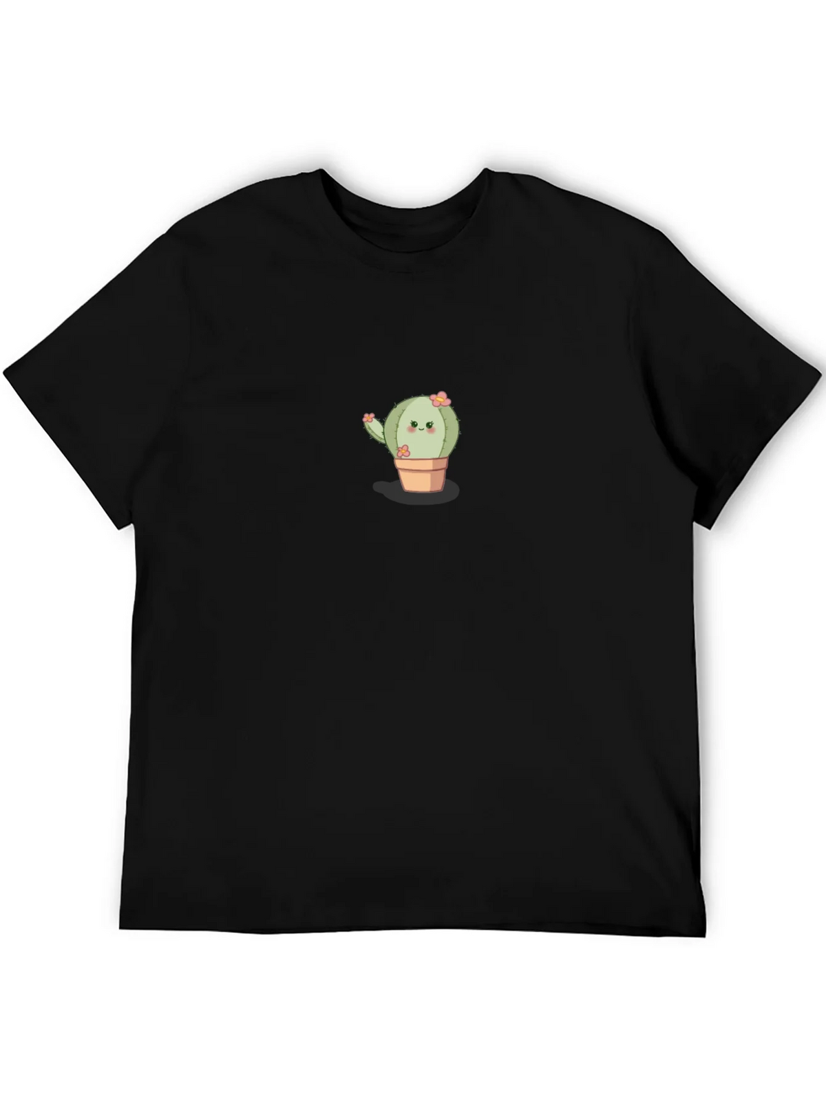 Cute Cactus Graphic Tee - Black Crew Neck T-Shirt product image 5