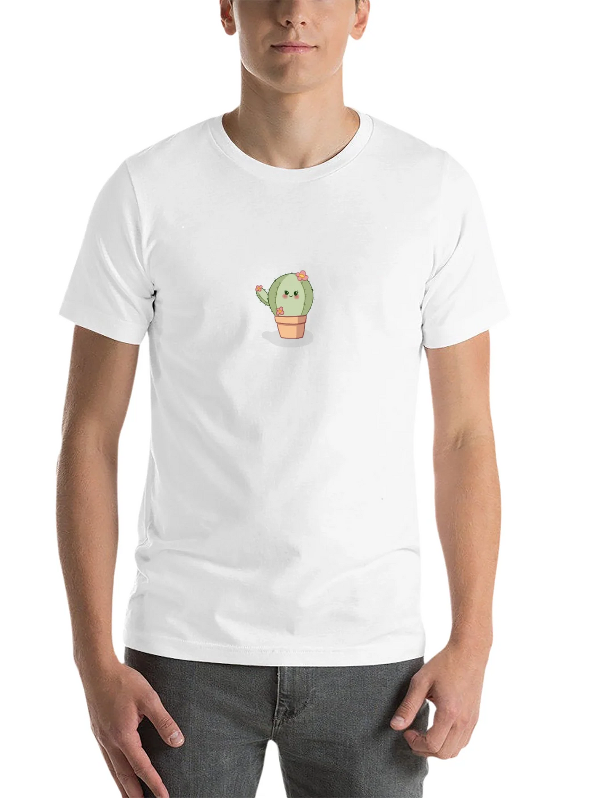 Cute Cactus Graphic Tee - Black Crew Neck T-Shirt product image 10