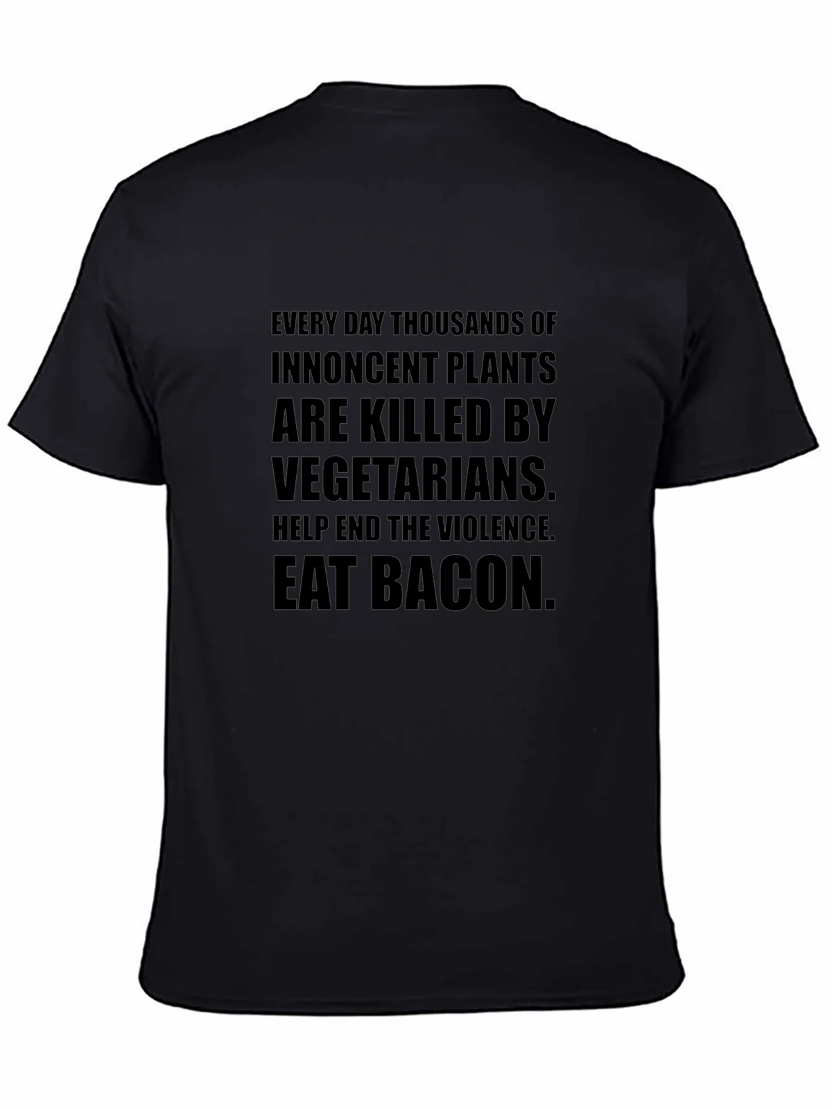 Eat Bacon Slogan Tee - End Plant Violence product image 4