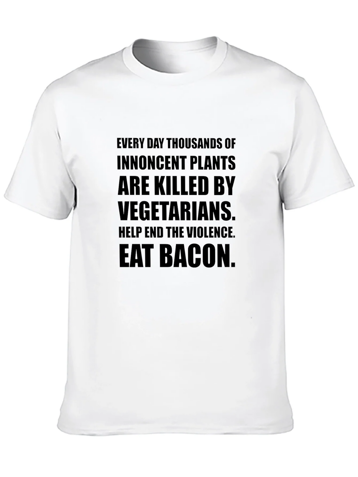 Eat Bacon Slogan Tee - End Plant Violence product image 9