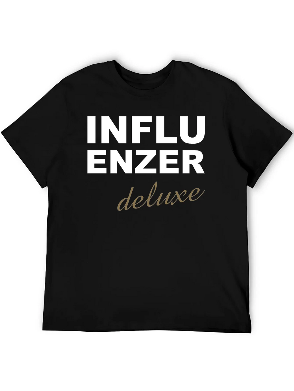Influencer Deluxe Graphic Tee - Black Cotton T-Shirt product image 5