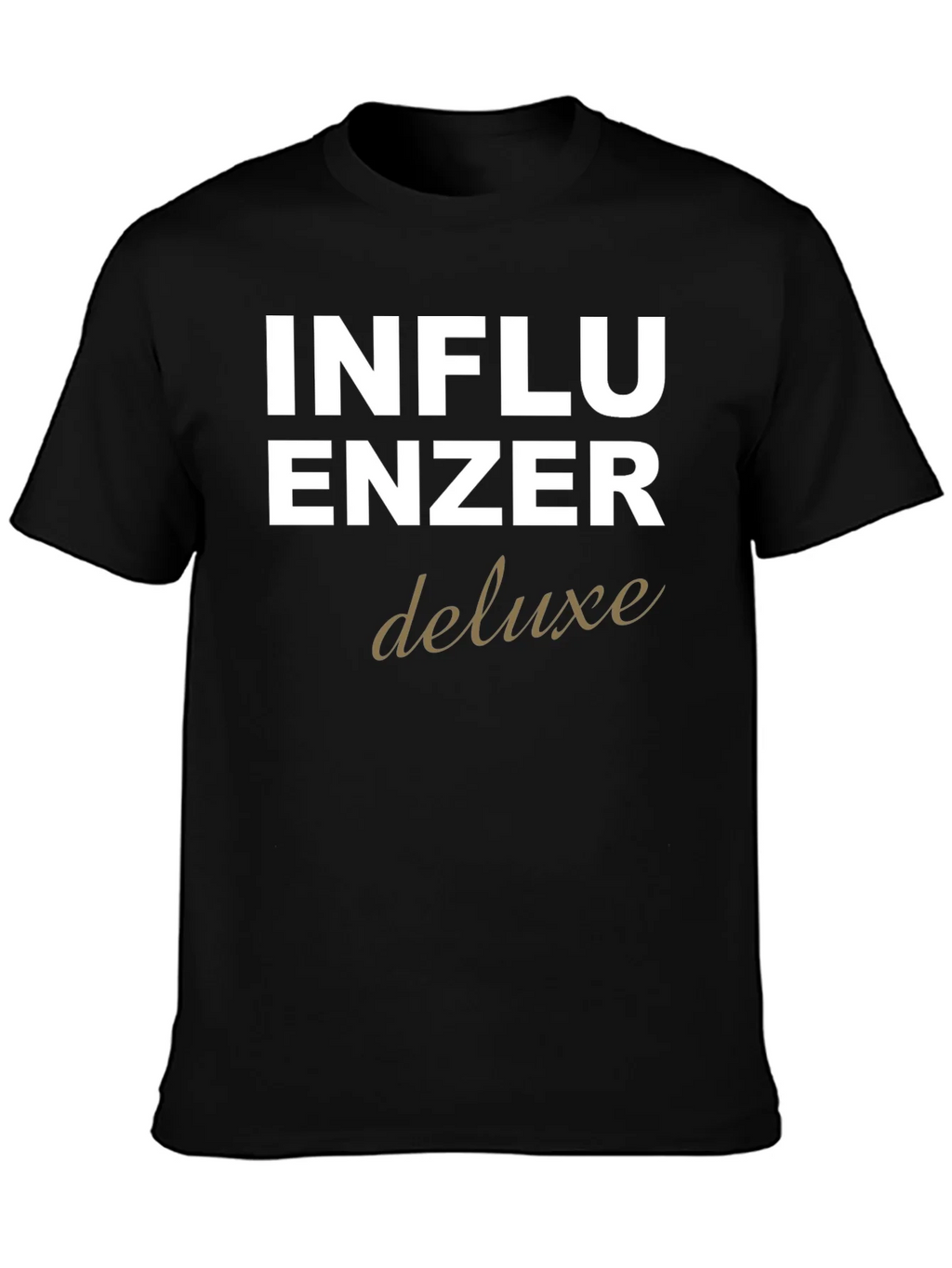 Influencer Deluxe Graphic Tee - Black Cotton T-Shirt product image 3