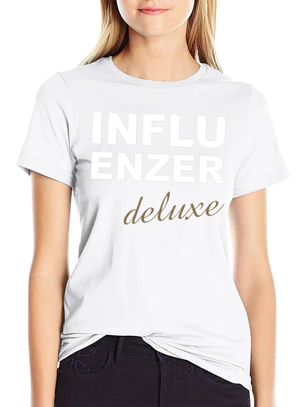 Influencer Deluxe Graphic Tee - Black Cotton T-Shirt product image 8