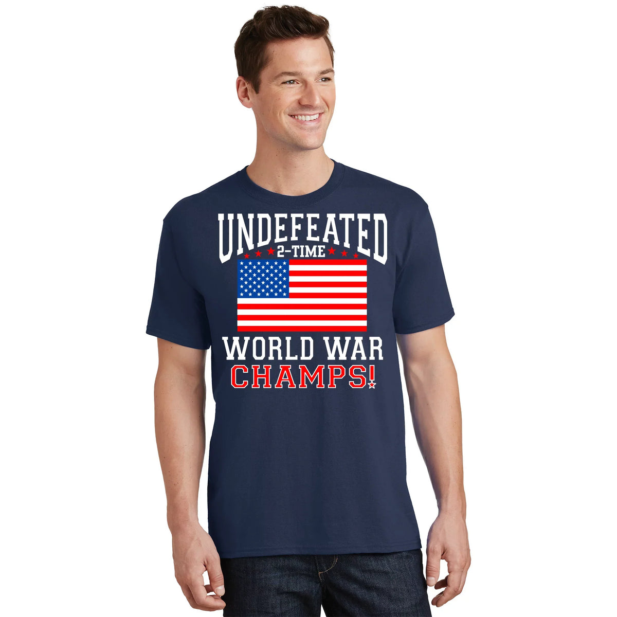 Undefeated 2-Time World War Champs T-Shirt product image 1