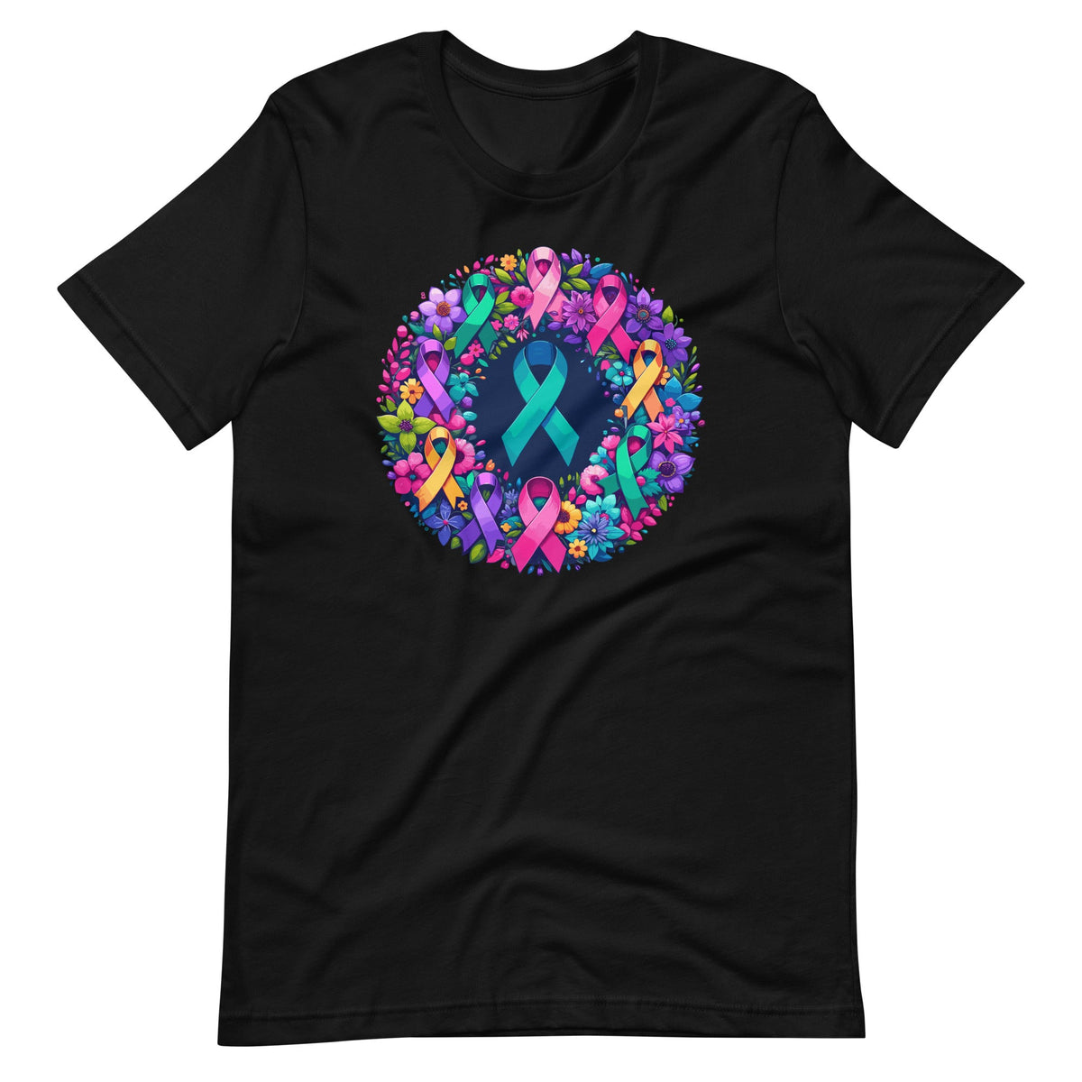 Cancer Awareness Multi-Color Ribbons Hope Wreath Unisex product image 2
