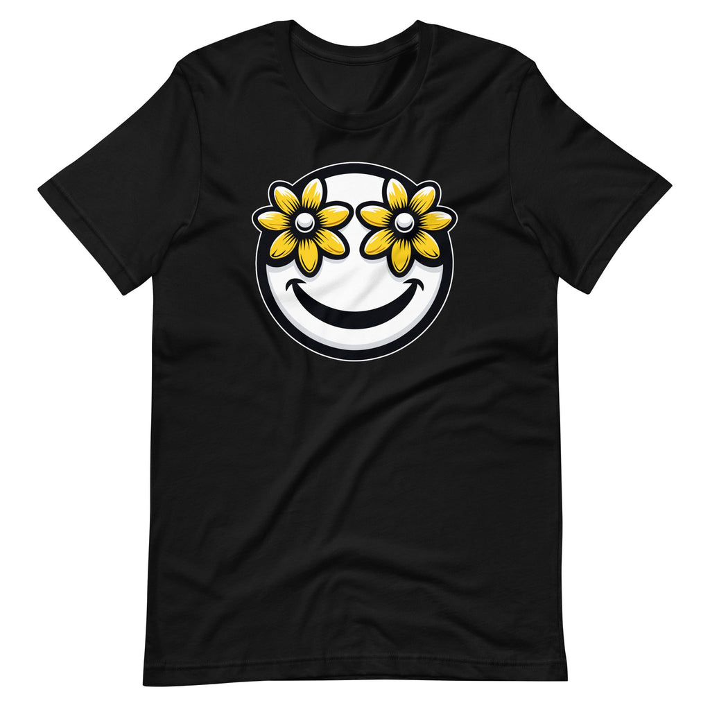 Funny Smiling Flowers Cool Happy Smile Face Unisex T-Shirt product image 2