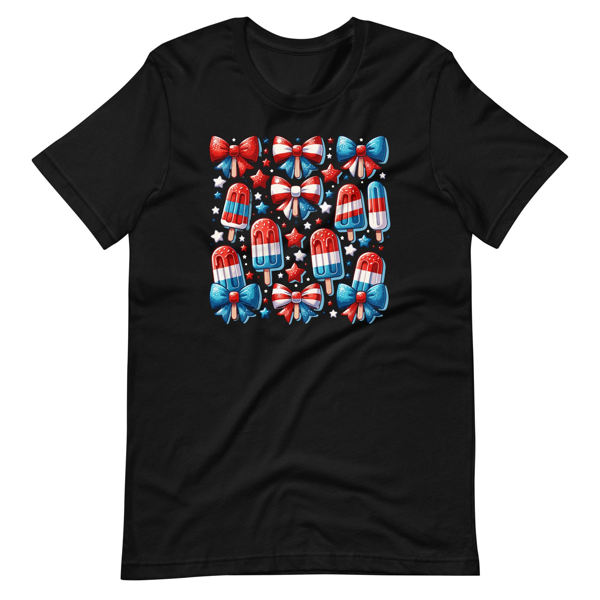 4th of July Cute Popsicle Bows Patriotic American Unisex product image 2