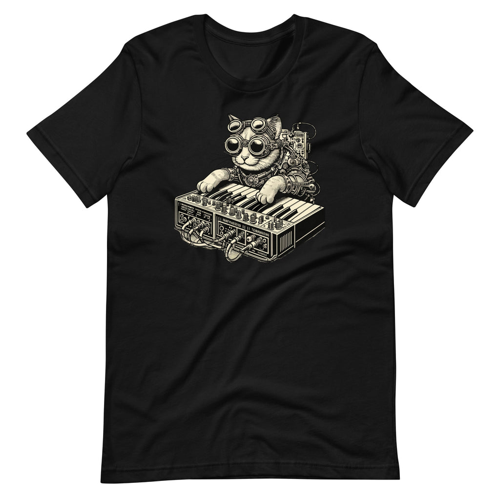 Steampunk Cat Playing Synthesizer Synth Kitten Techno Music product image 2