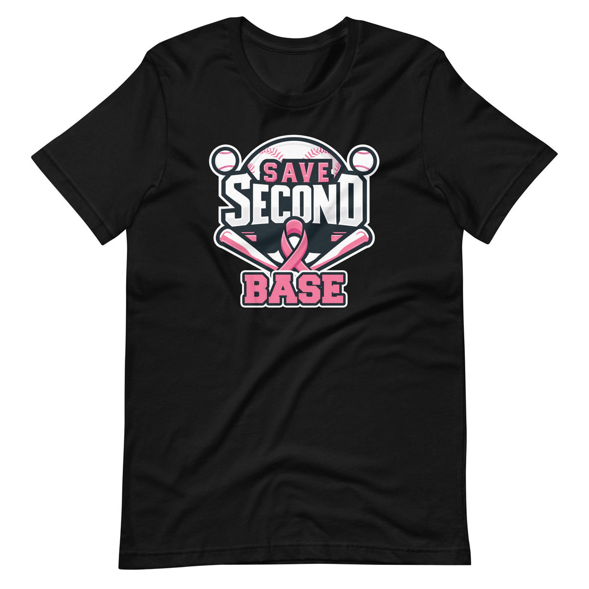 Save 2nd Base Baseball Softball Breast Cancer Awareness product image 2