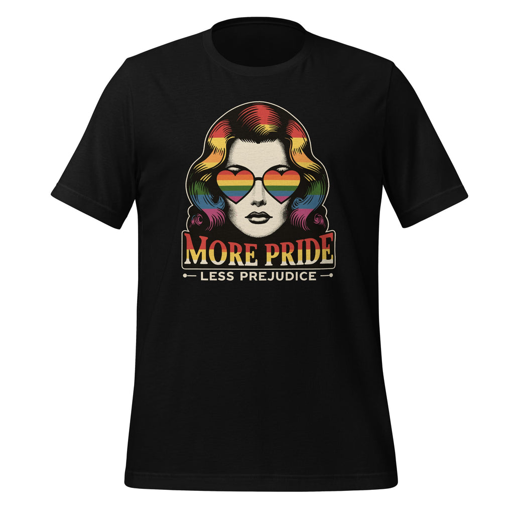 More Pride Less Prejudice LGBT Month Gay Unisex T-Shirt product image 1