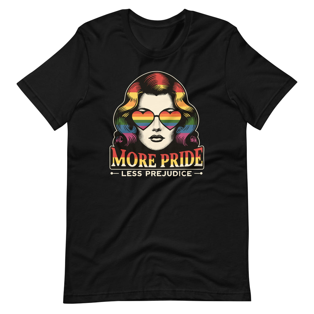 More Pride Less Prejudice LGBT Month Gay Unisex T-Shirt product image 2