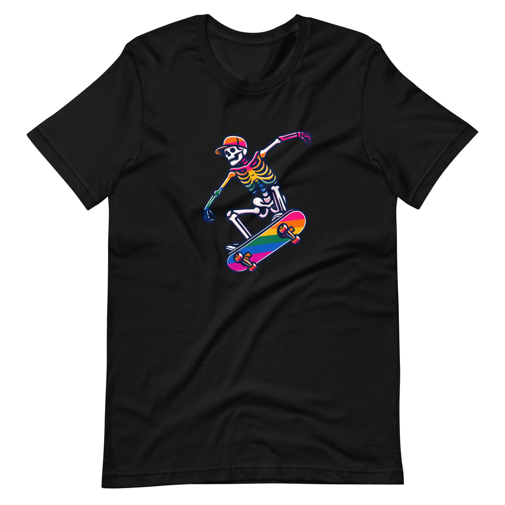 LGBTQ Skater Lesbian Pride Flag Skateboarding Skeleton product image 2