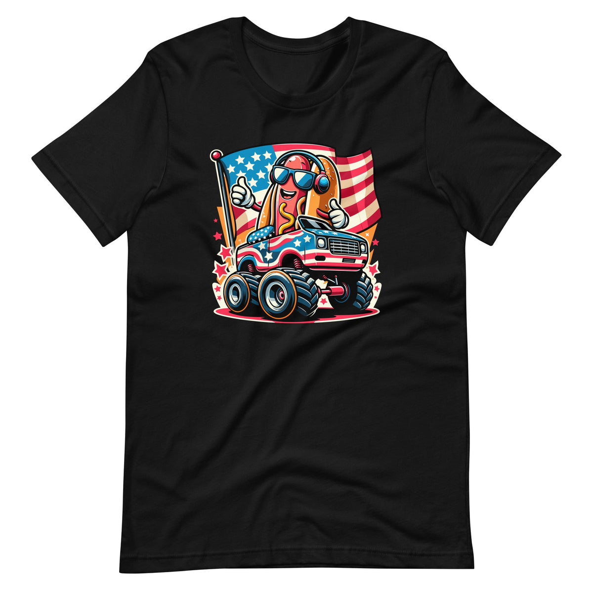 4th Of July Hotdog Sunglasses Monster Truck American Flag product image 2