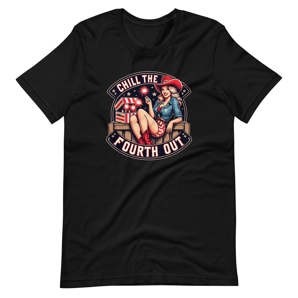 Chill The Fourth Out Cowgirl Happy 4th Of July Stars product image 2