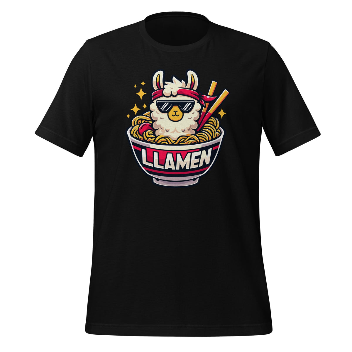 Funny Llamen Llama Ramen Anime Kawaii Eating Noodles Unisex product image 1