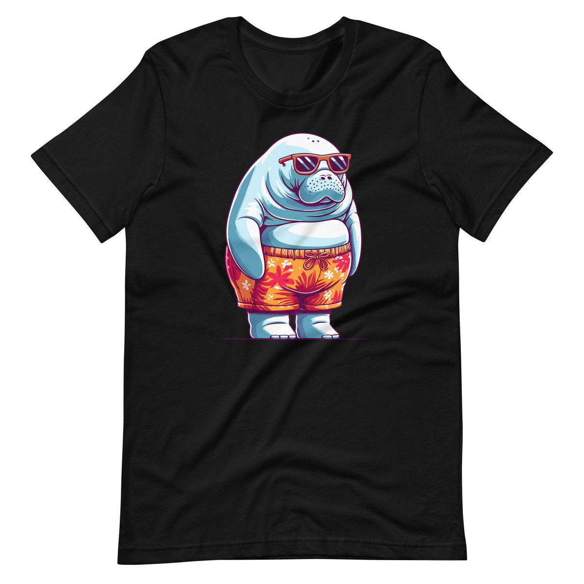 Plump Manatee With Funny Swim Trunks Animal Art Unisex product image 2