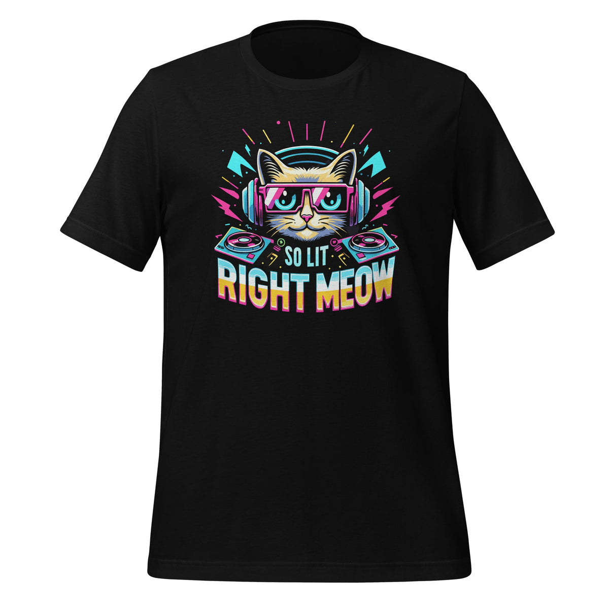 DJ Cat So Lit Right Meow EDM Techno Rave Party Festival product image 1