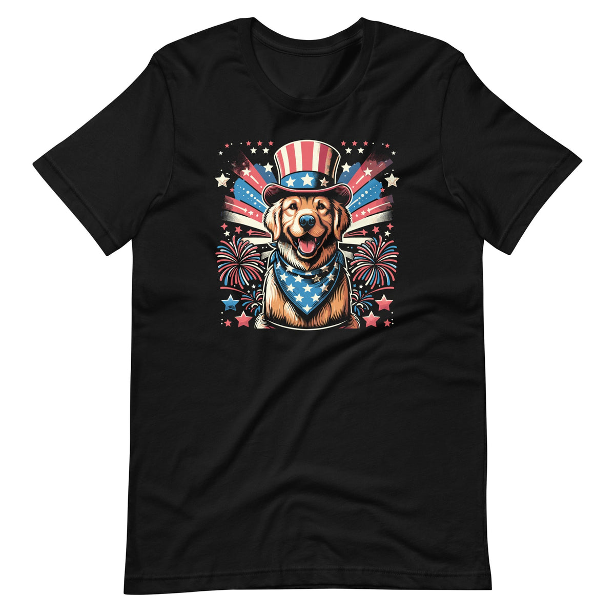 4th Of July Us Flag Golden Retriever Fireworks American product image 2