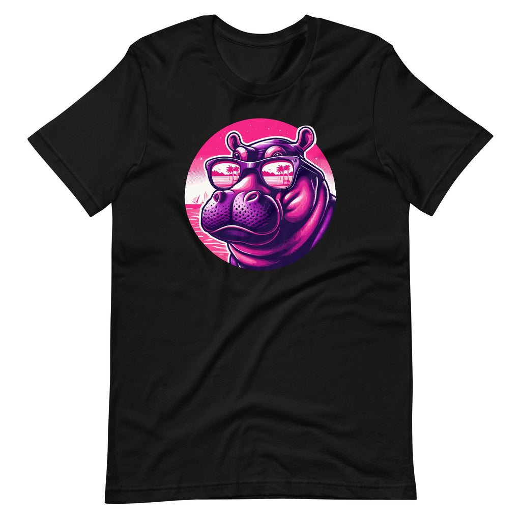 Funny Plump Bespectacled Hippo With Sunglasses Unisex product image 2