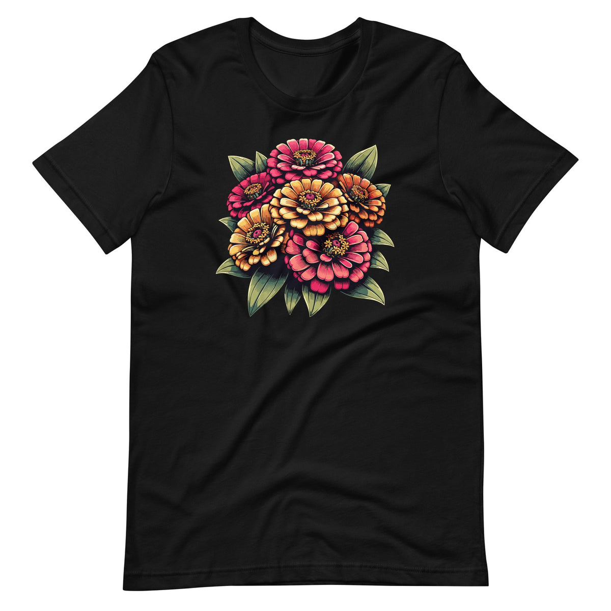 Cool Multicolor Zinnias Flowers Plants Garden Fans Unisex product image 2