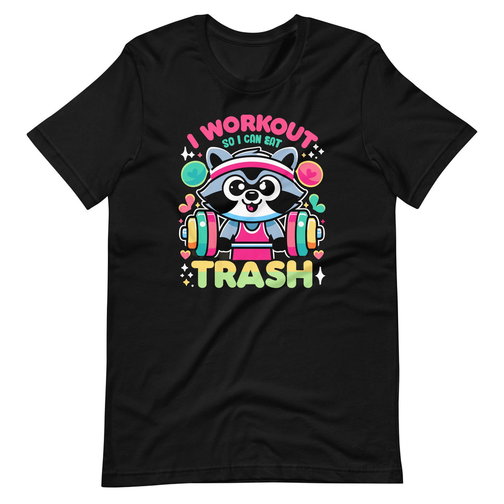 I Work Out So I Can Eat Trash Garbage Funny Raccoon Fitness product image 2