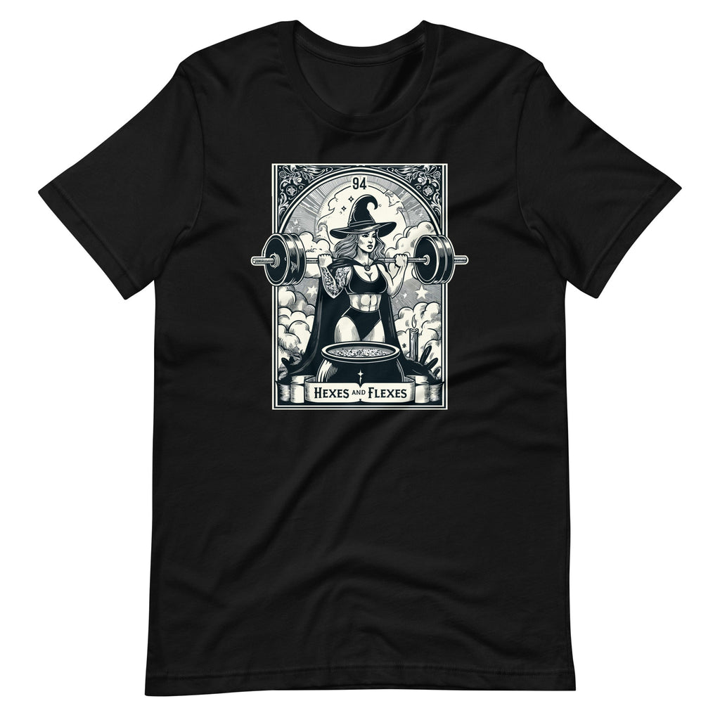 Witch Workout Fitness Deadlifting Hexes Flexes Tarot Card product image 2