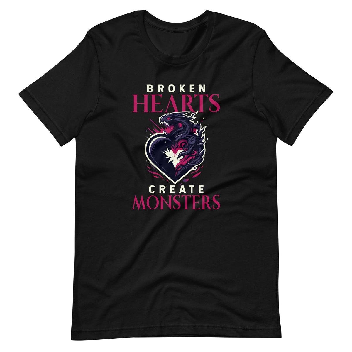 Broken Hearts Create Monsters Funny Quote Saying Unisex product image 2