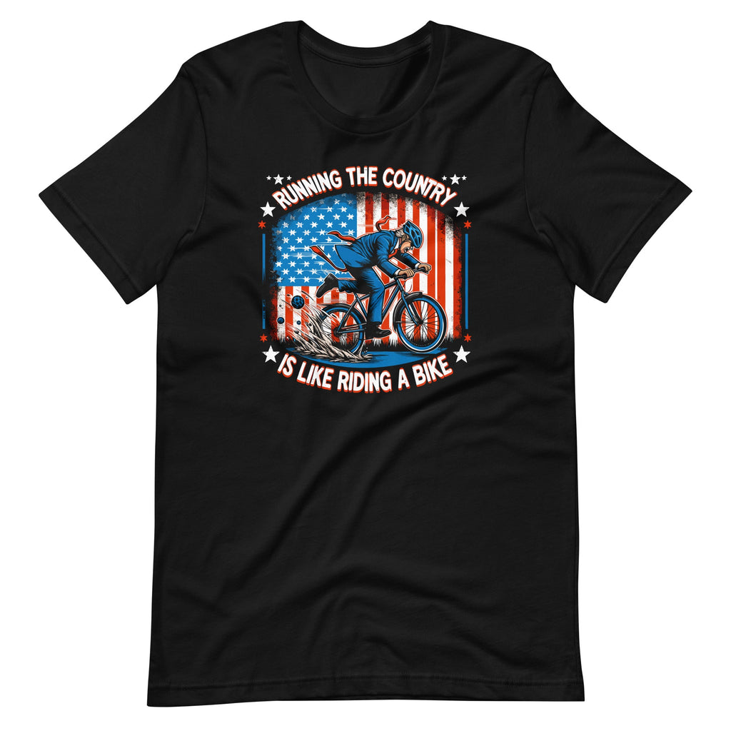 Running The Country Is Like Riding A Bike Funny Biker Meme product image 2
