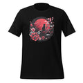 Japanese Ink Painting Cat Cherry Blossom Flower Sun Unisex product image 1