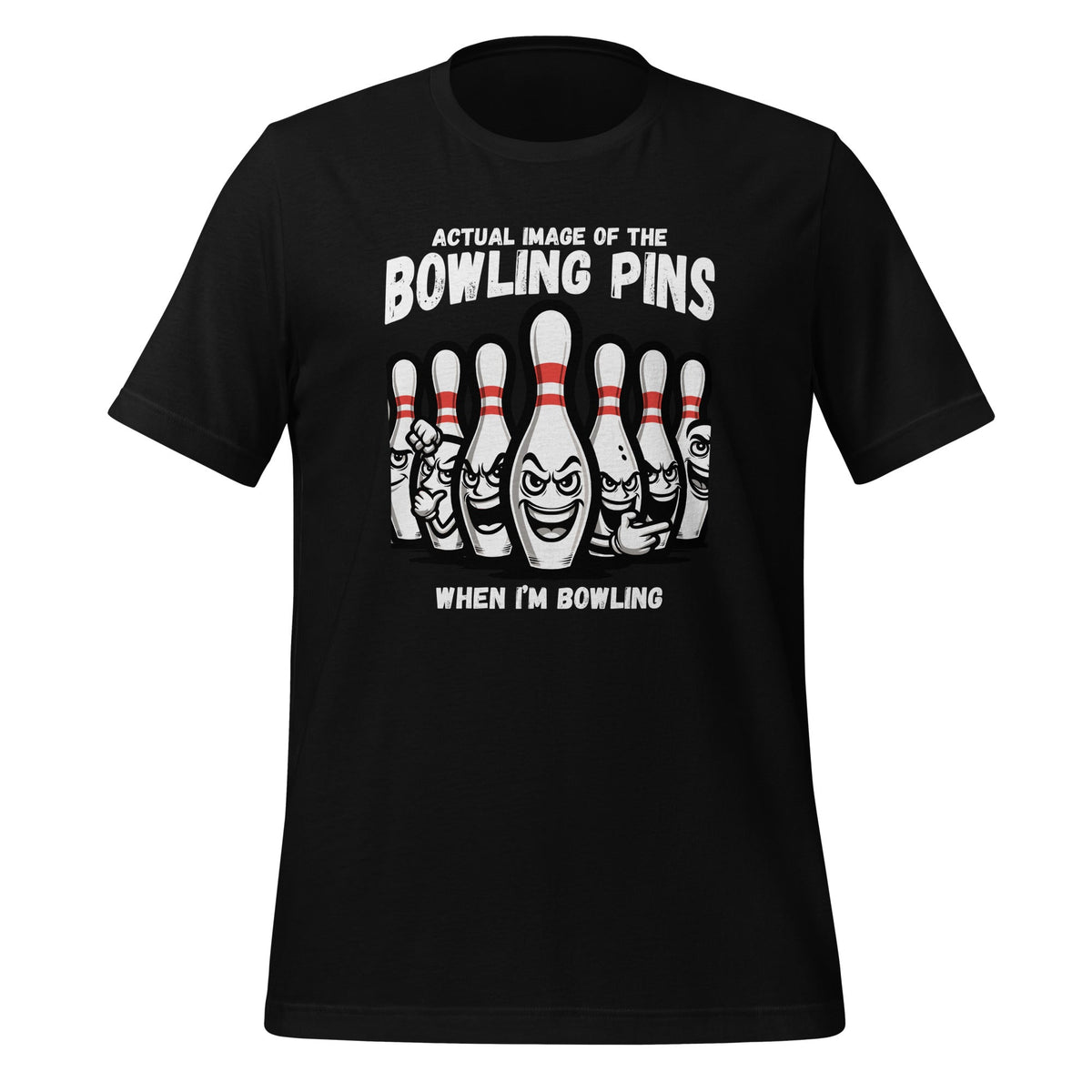 Seven Ten Pin Laughing Mocking Funny Bowling Pins Unisex product image 1