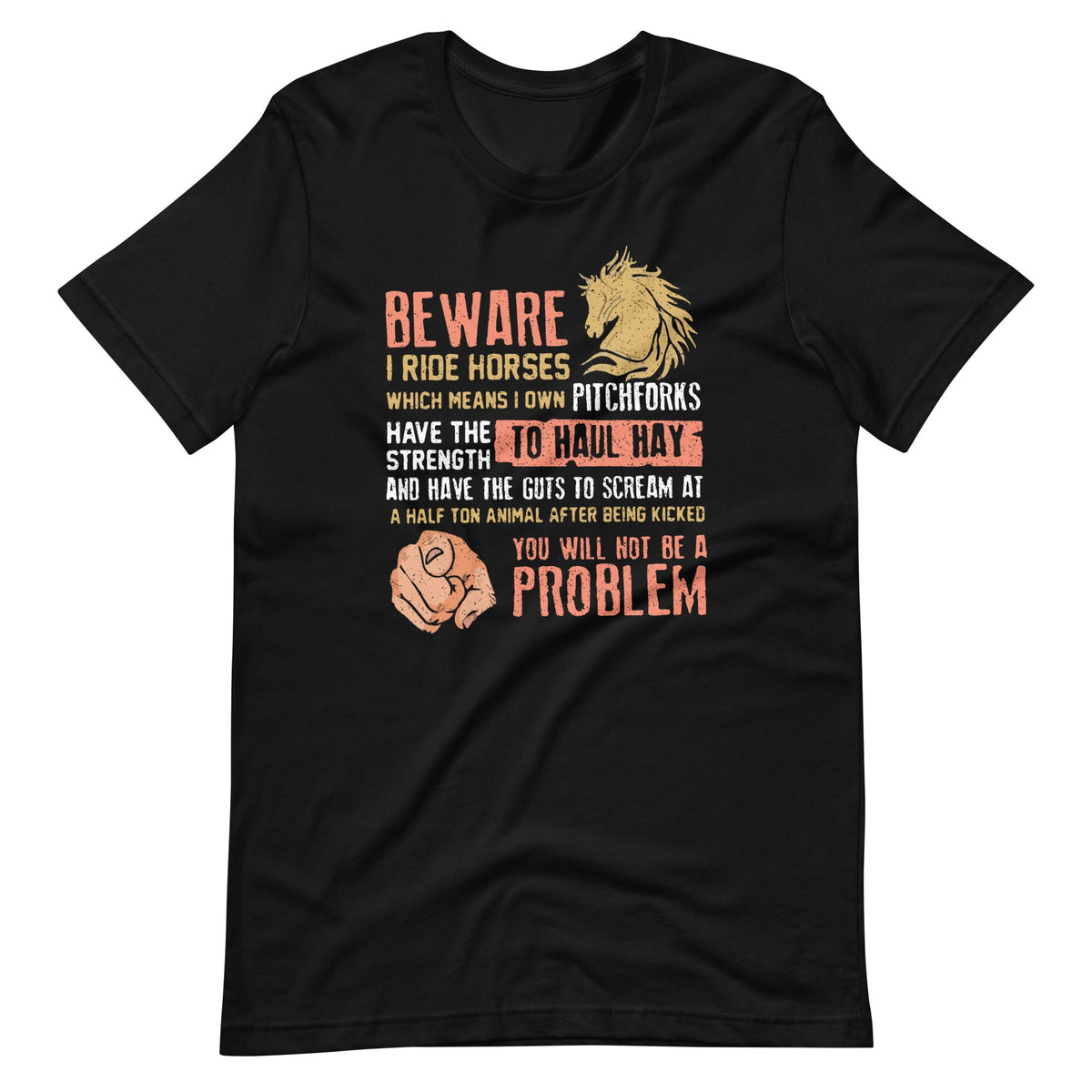 Beware I Ride Horses Which Means I Own Funny Horse Lover product image 2