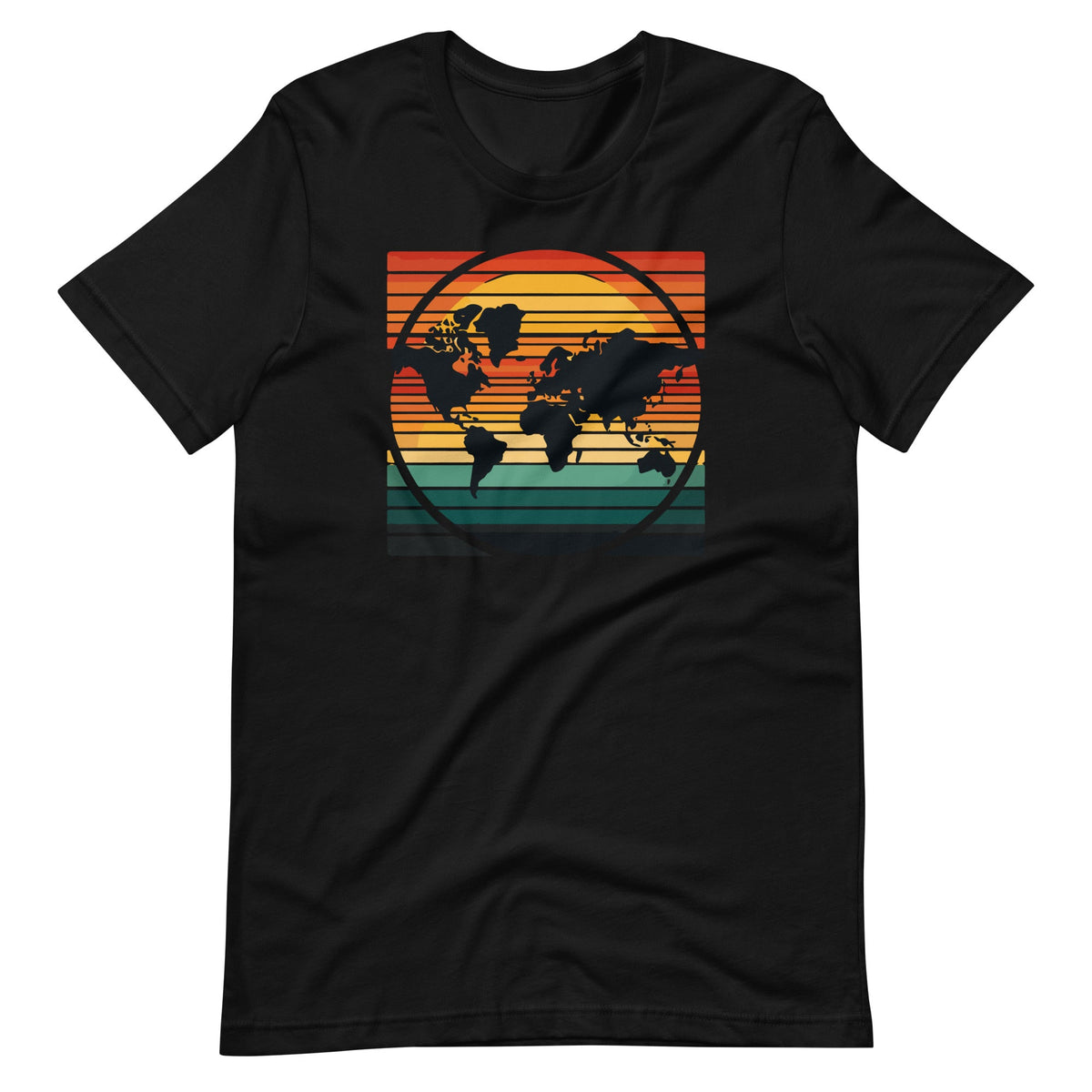 Retro World Map Cool Vintage Sunset Globe Cartography product image 2