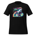 Unicorn Riding Bicycle Rainbow Cycling Unisex T-Shirt product image 1