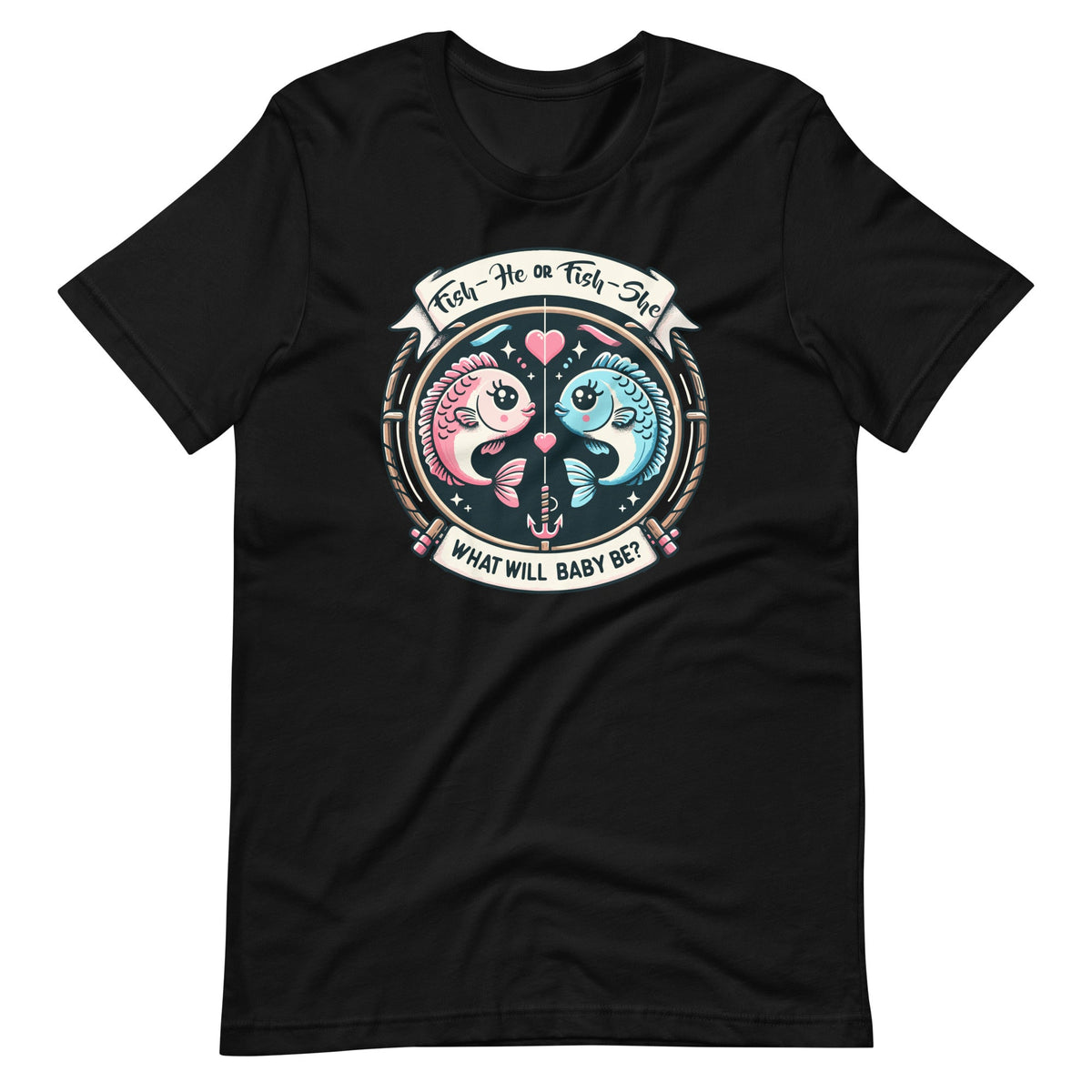 Fish He or She Gender Reveal Baby Shower Fishing Unisex product image 2