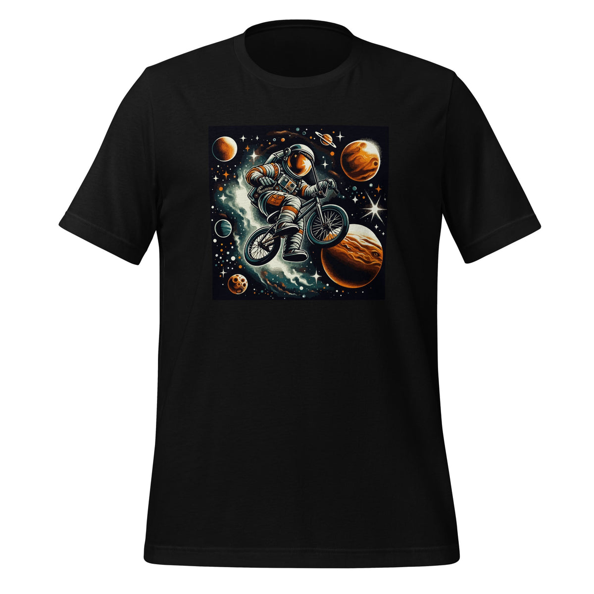 Astronaut on Bike Bicycle in Space Doing Tricks Biker product image 1