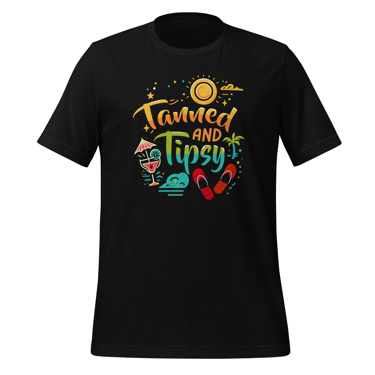 Tanned And Tipsy Beach Summer Vacation Funny Unisex T-Shirt product image 1