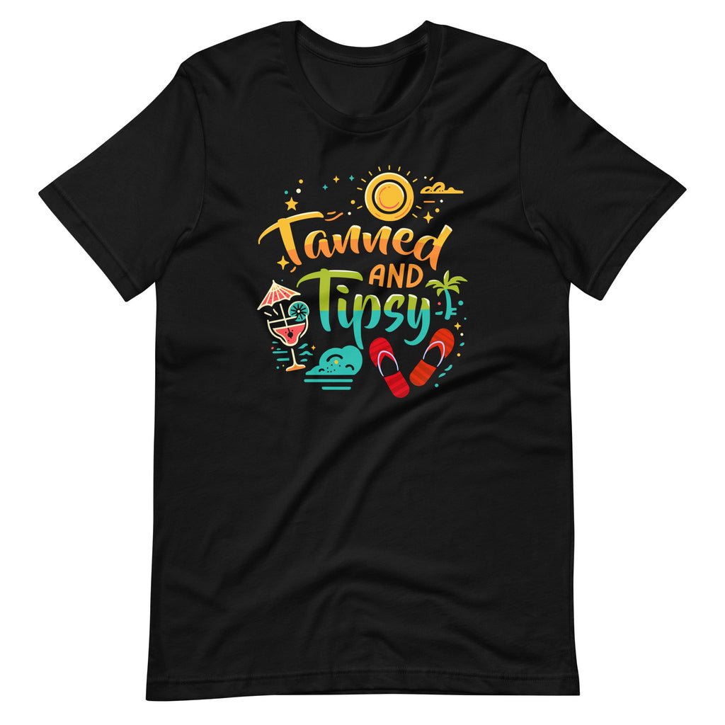 Tanned And Tipsy Beach Summer Vacation Funny Unisex T-Shirt product image 2