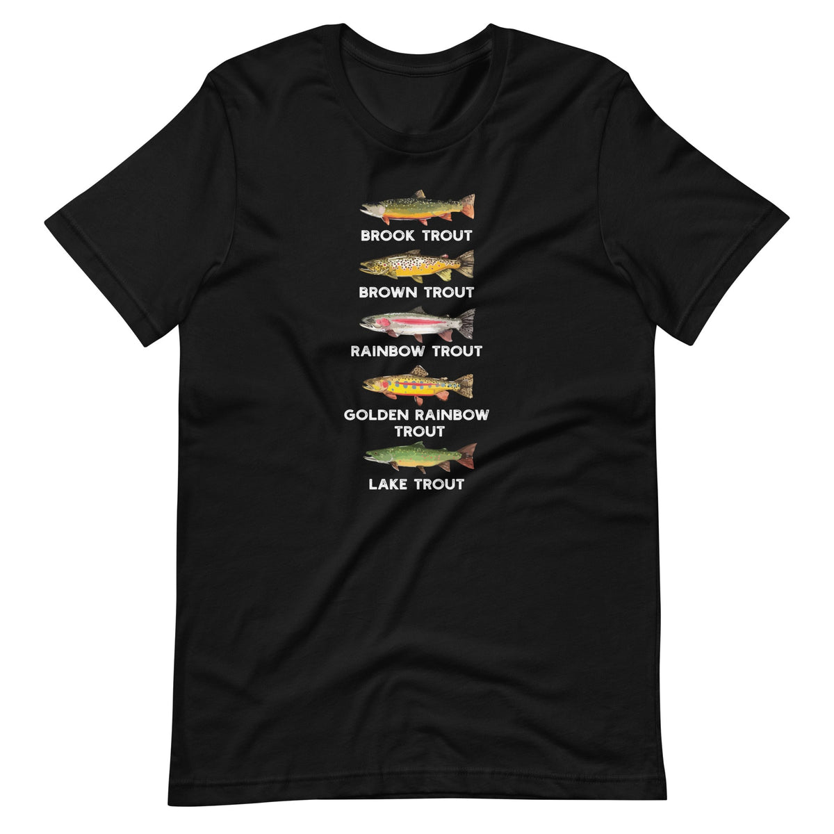 Types of Trout Fish Species Funny Fishing Unisex T-Shirt product image 2